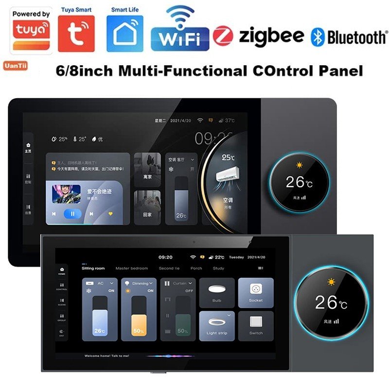 8-inch Tuya multifunction touchscreen panel