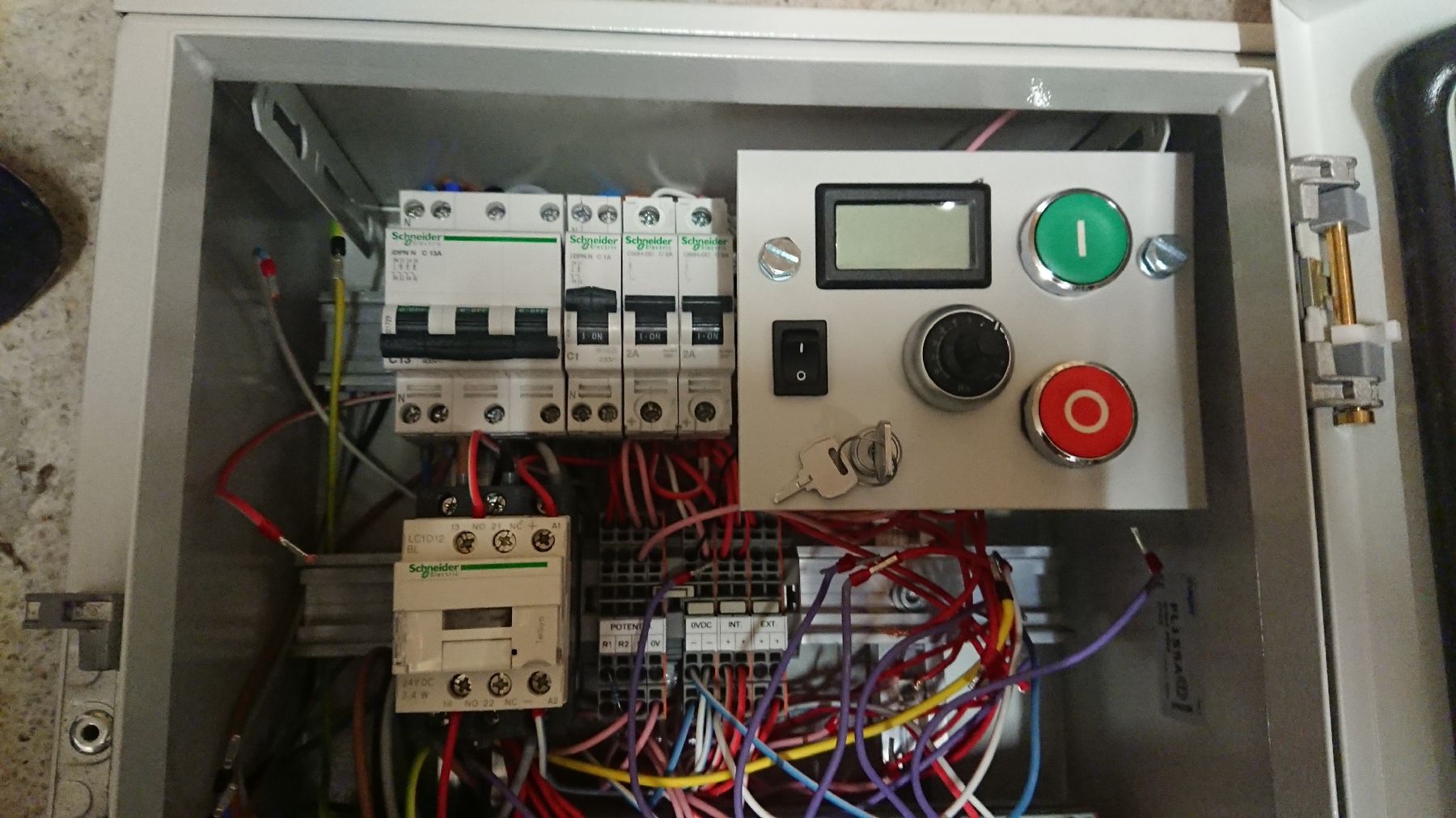 Industrial electrical console — fully wired cabinet