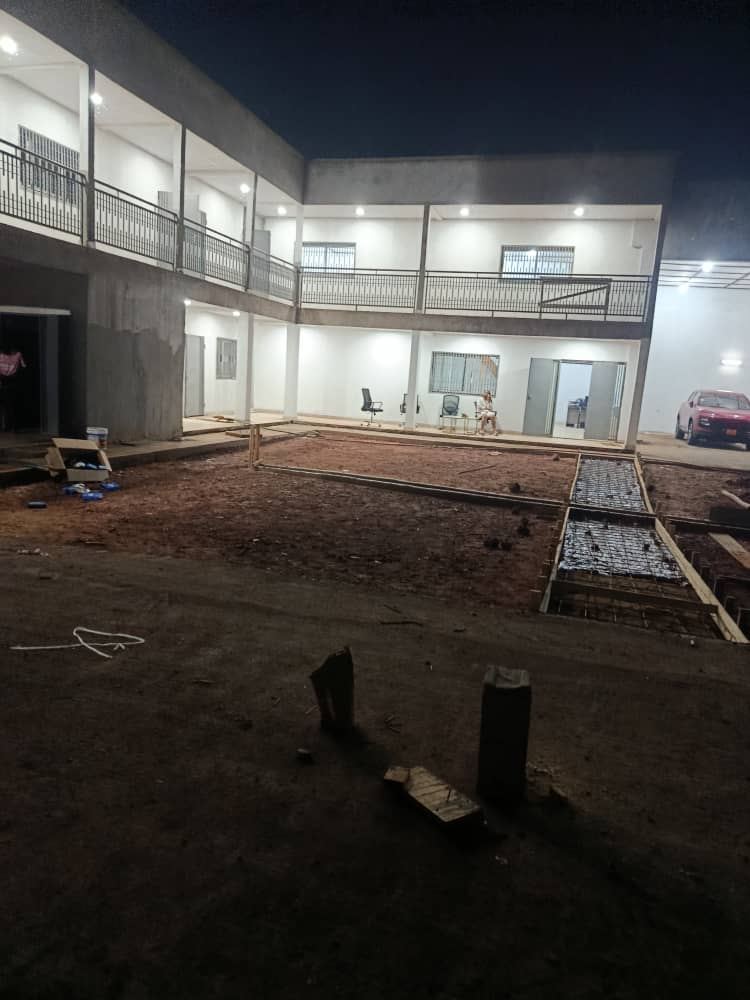 LED outdoor building lighting — night commissioning