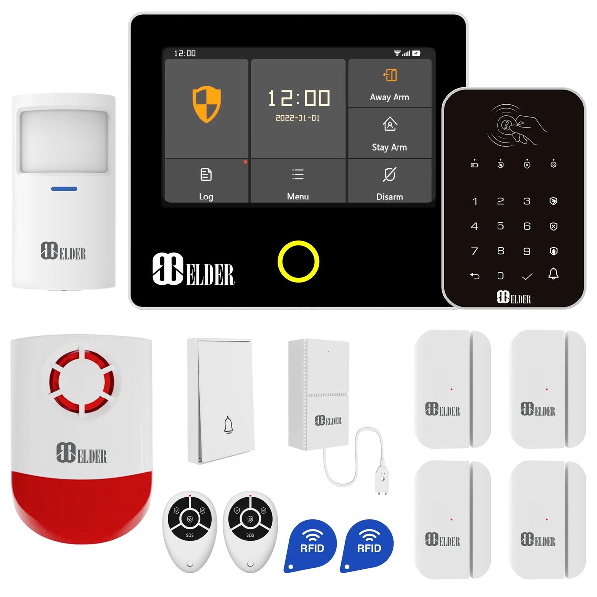 Wireless smart home alarm kit — residential security